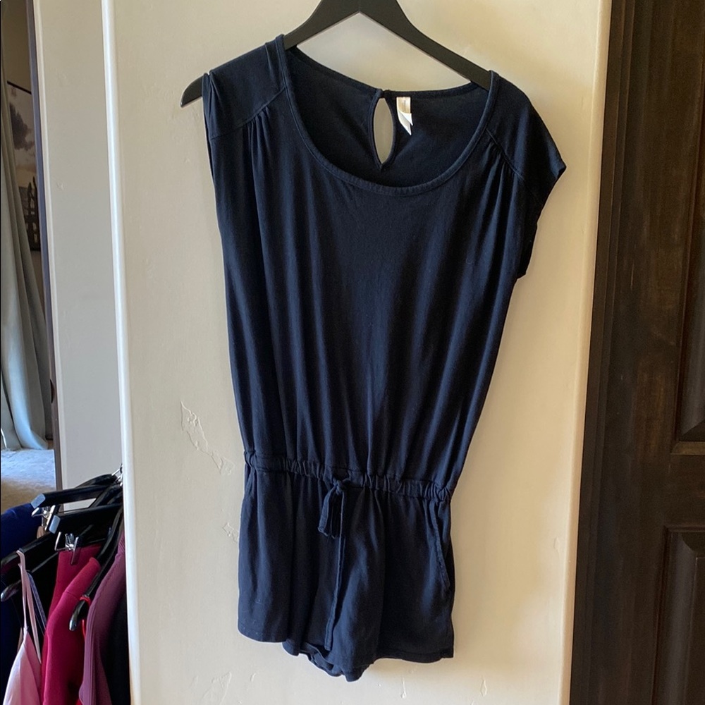 Navy Blue Sleeveless Romper
